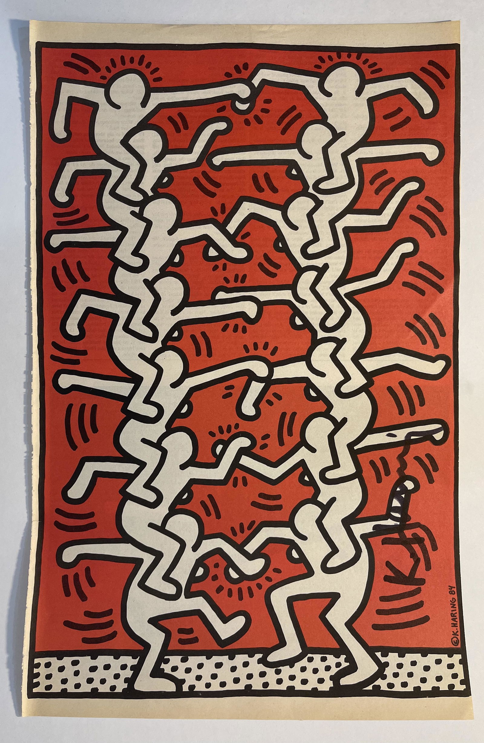 Keith Haring - Interview Magazine 1980s, Hand Signed (1 of 3)