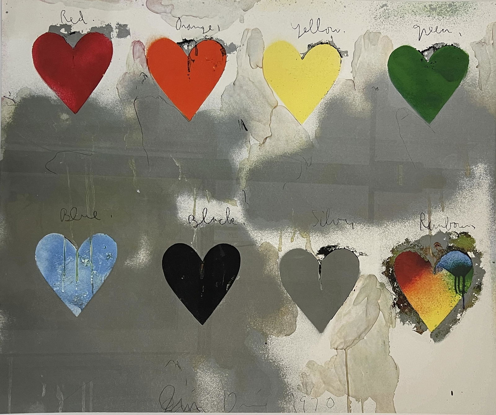 Jim Dine Hearts Offset Lithograph (1 of 1)