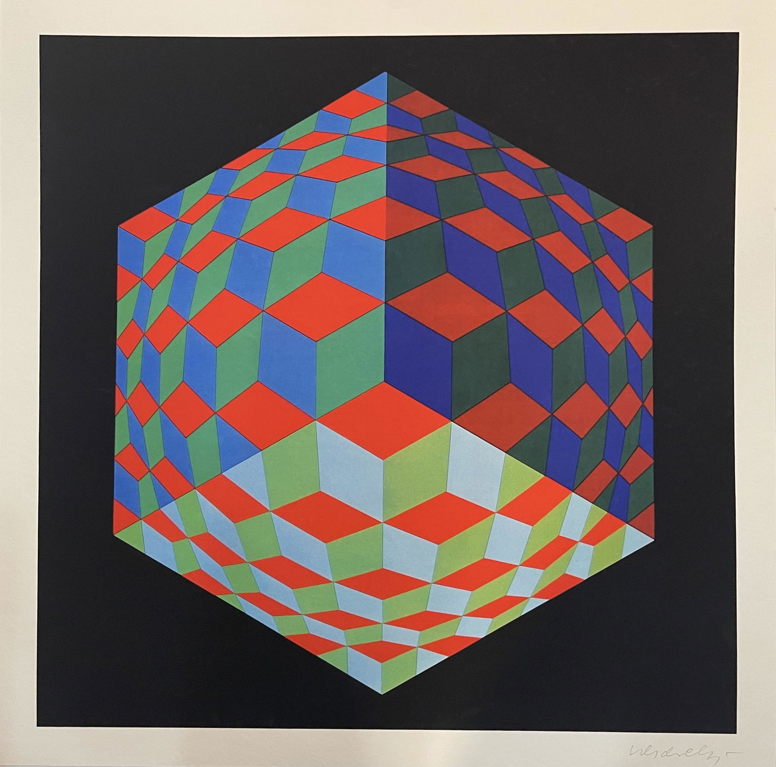 Victor Vasarely Progressions Signed Print on Wove Paper (1 of 3)
