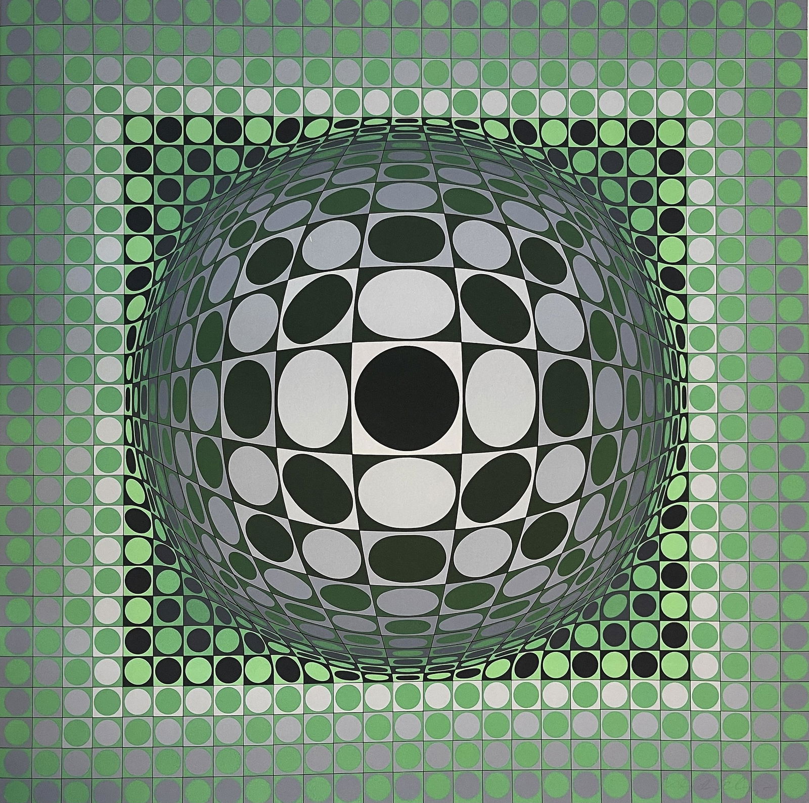 Victor Vasarely (Vega Vert) Signed Print on Wove Paper (1 of 2)