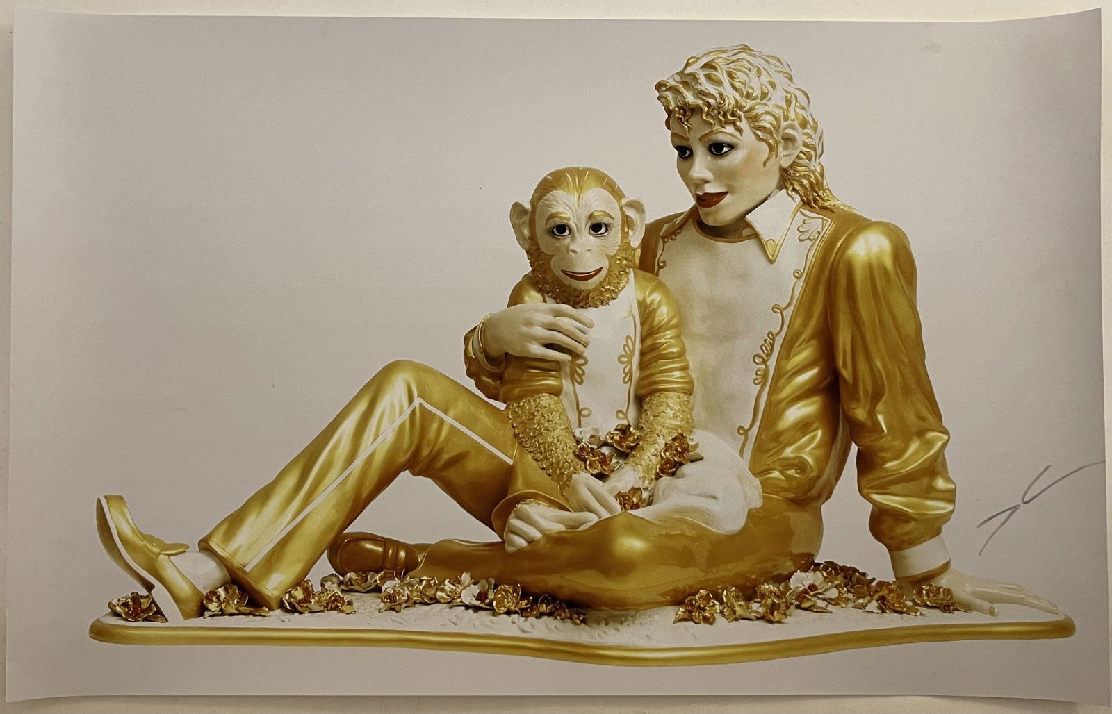 Jeff Koons (Michael Jackson and Bubbles) Hand Signed (1 of 3)