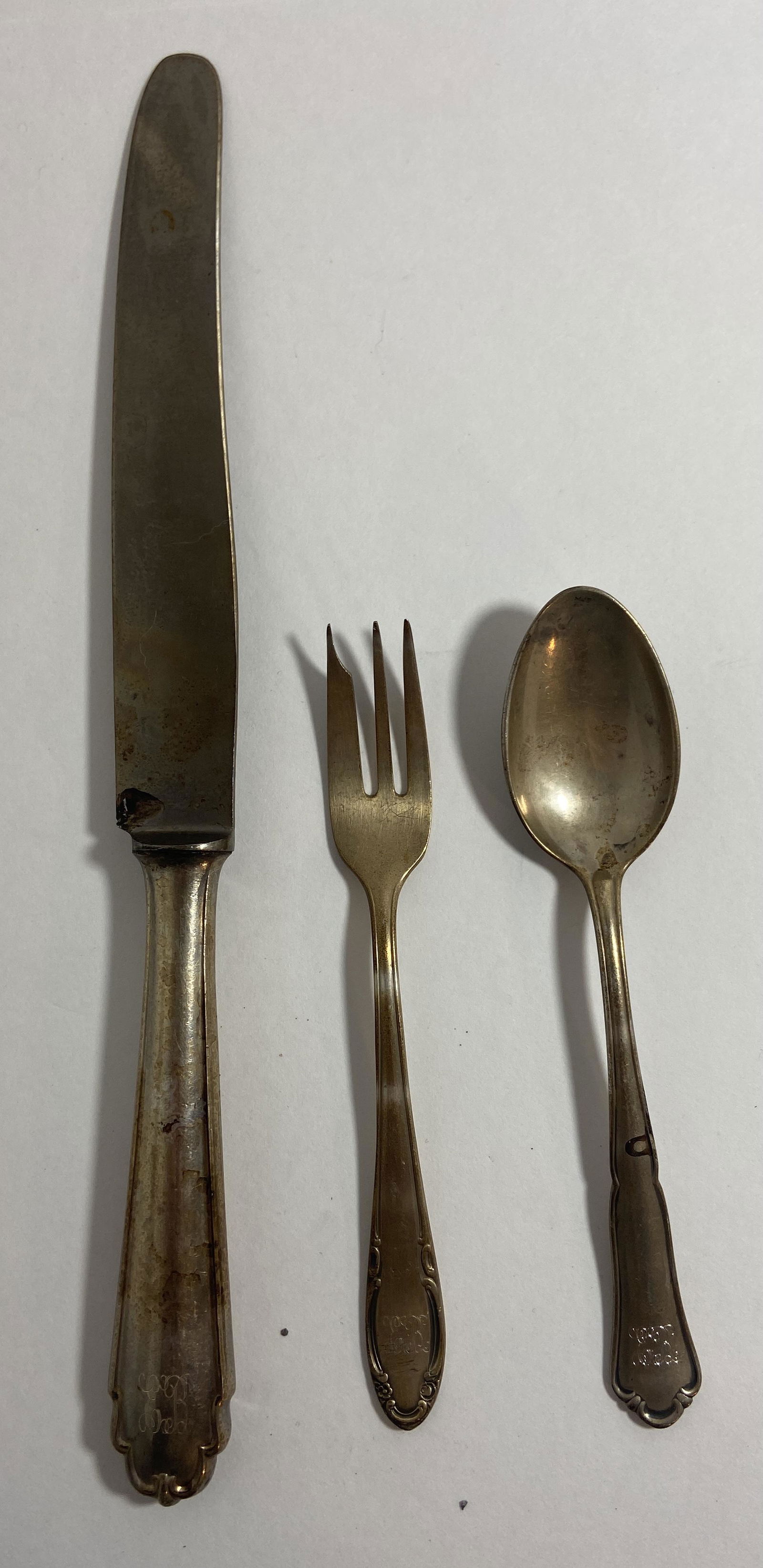 Lot of 3 Eva Braun German Silverware (1 of 4)