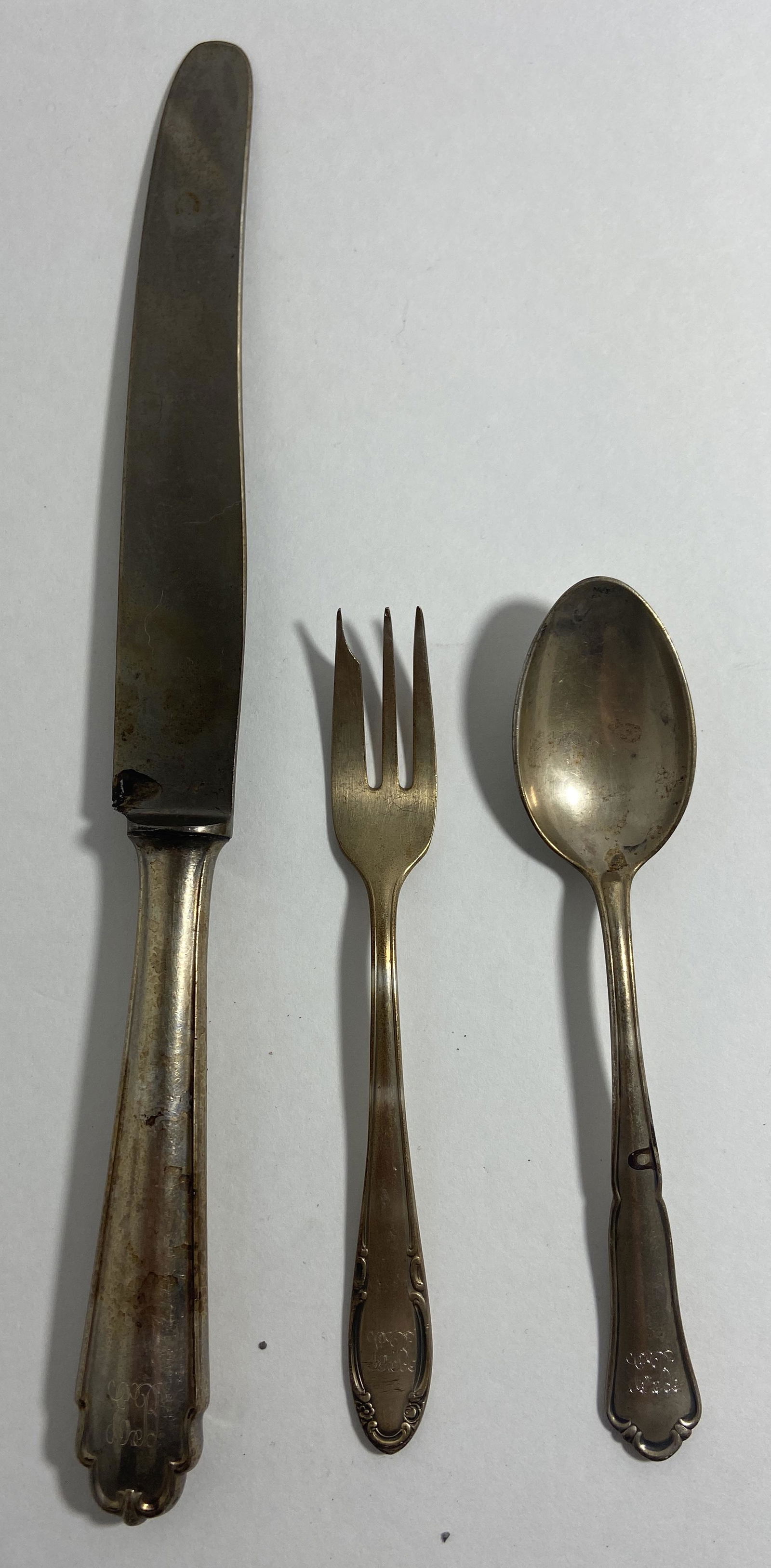 Lot of 3 Eva Braun German Silverware (1 of 4)