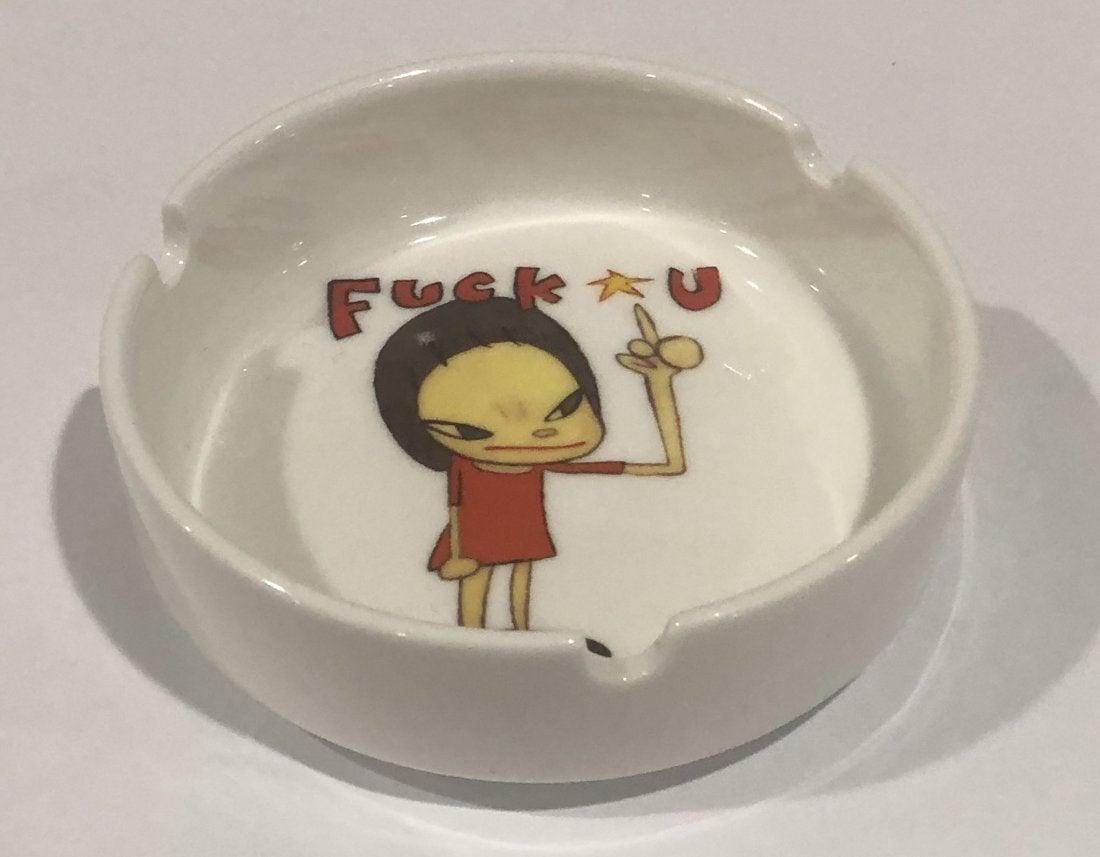 Yoshitomo Nara - Fuck, Glazed Porcelain (Ashtray) (1 of 1)