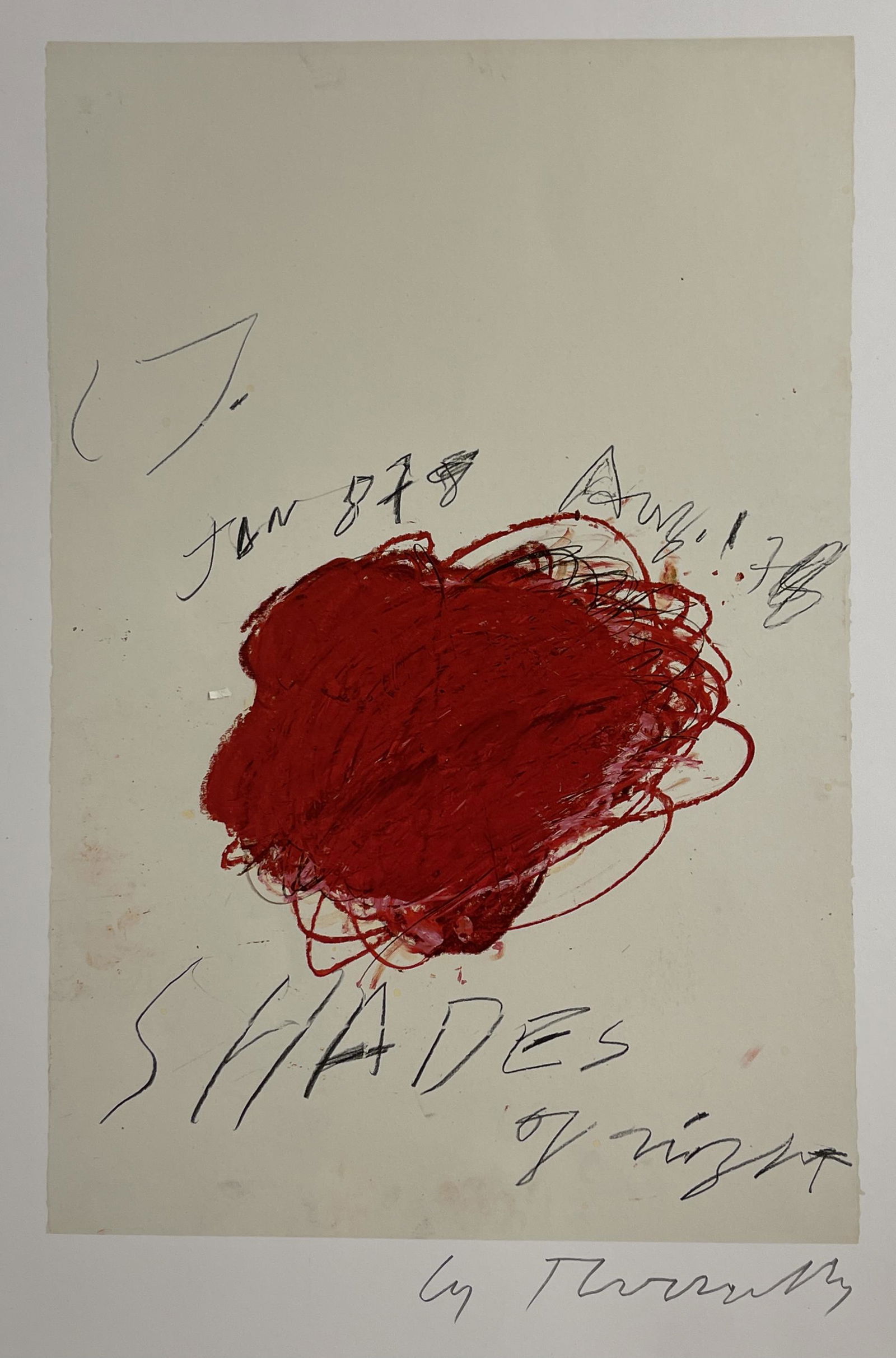Cy Twombly - Shades of NIght, Offset Lithograph (1 of 4)