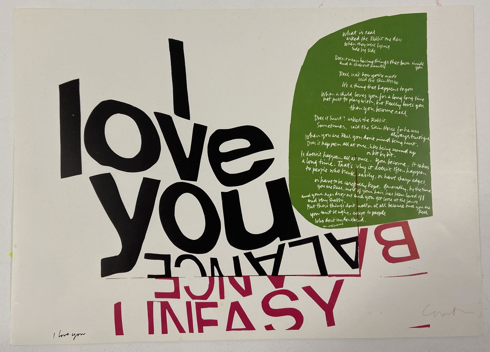 Corita Kent (love you) Hand Signed Offset Litho (1 of 4)