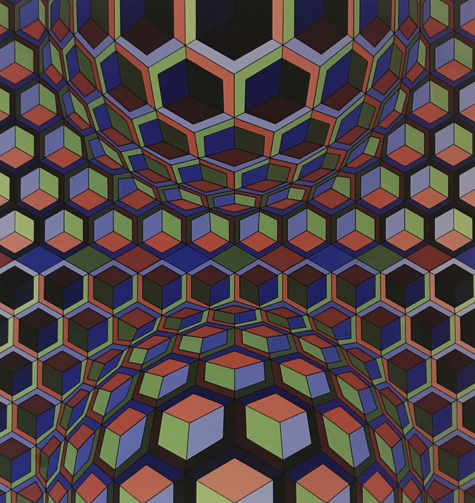 Victor Vasarely (Semiha)  Hand Signed Colored Print (1 of 3)