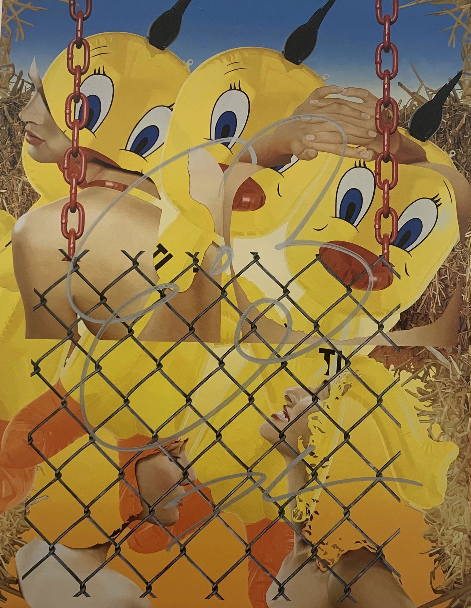 Jeff Koons (Titi, Popeye) Hand Signed and Drawn Print (1 of 4)