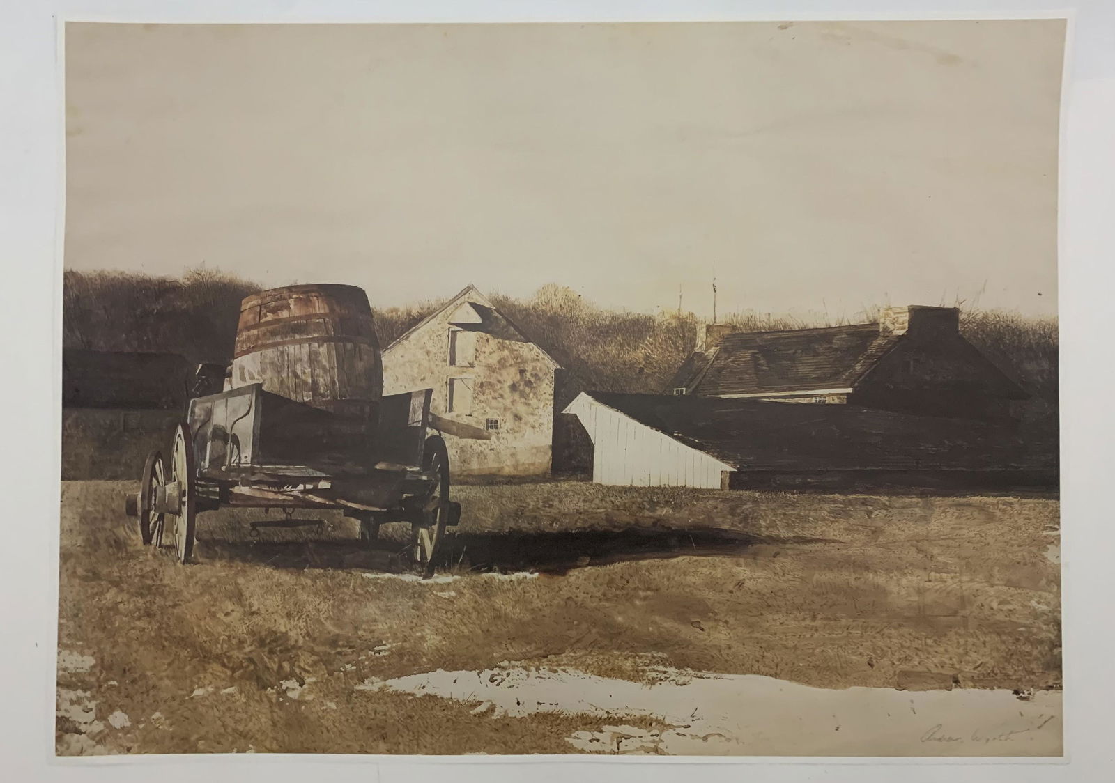 Andrew Wyeth Print in Colors Hand Signed (1 of 3)