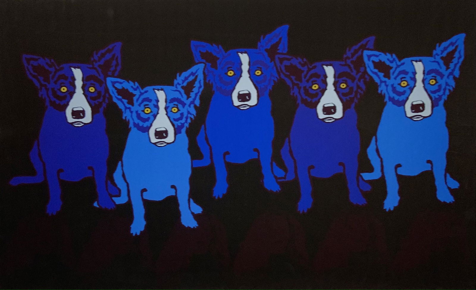 George Rodrigue- Blue Dogs - Print in Colors (1 of 1)