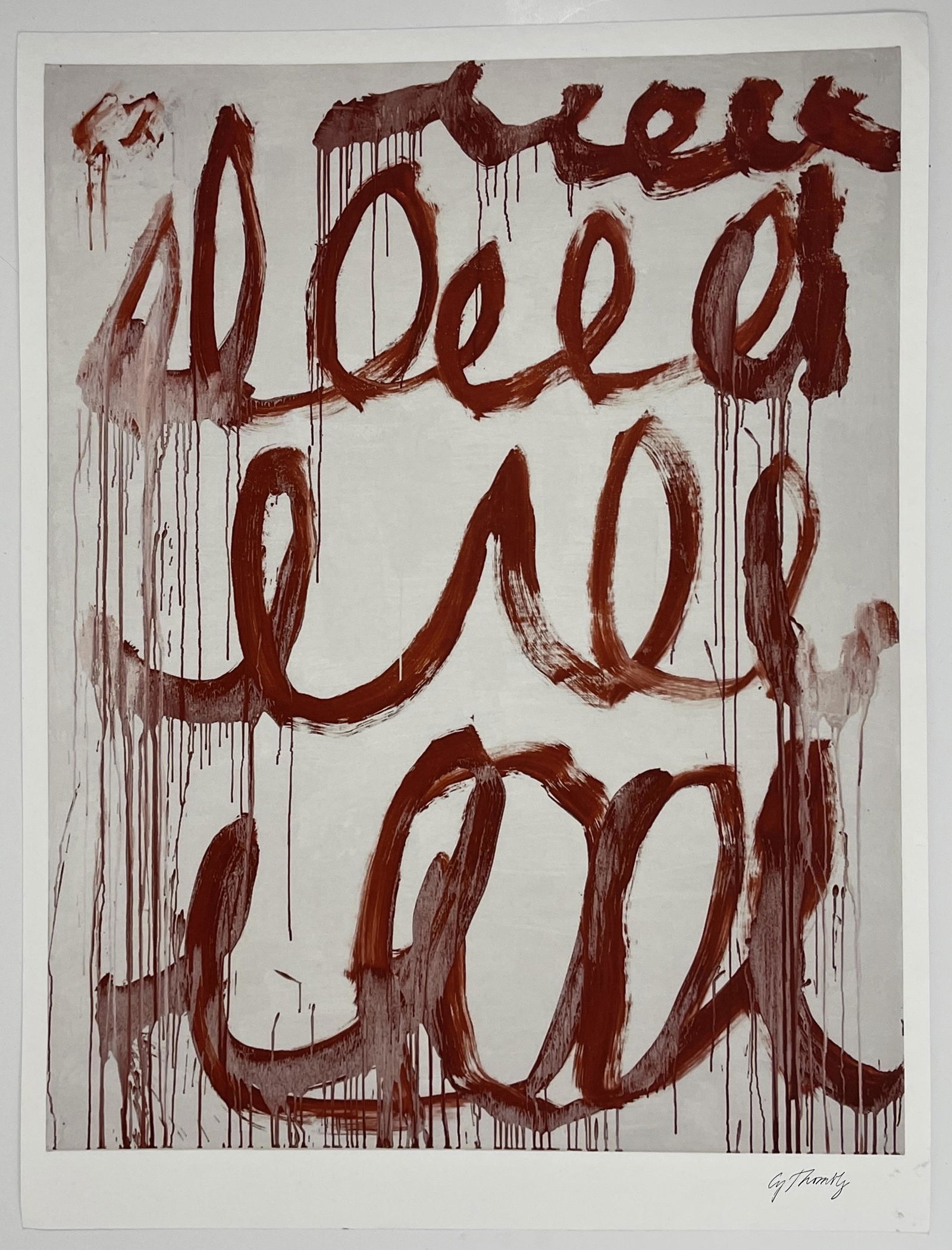 Cy Twombly Hand Signed Offset Lithograph (1 of 5)