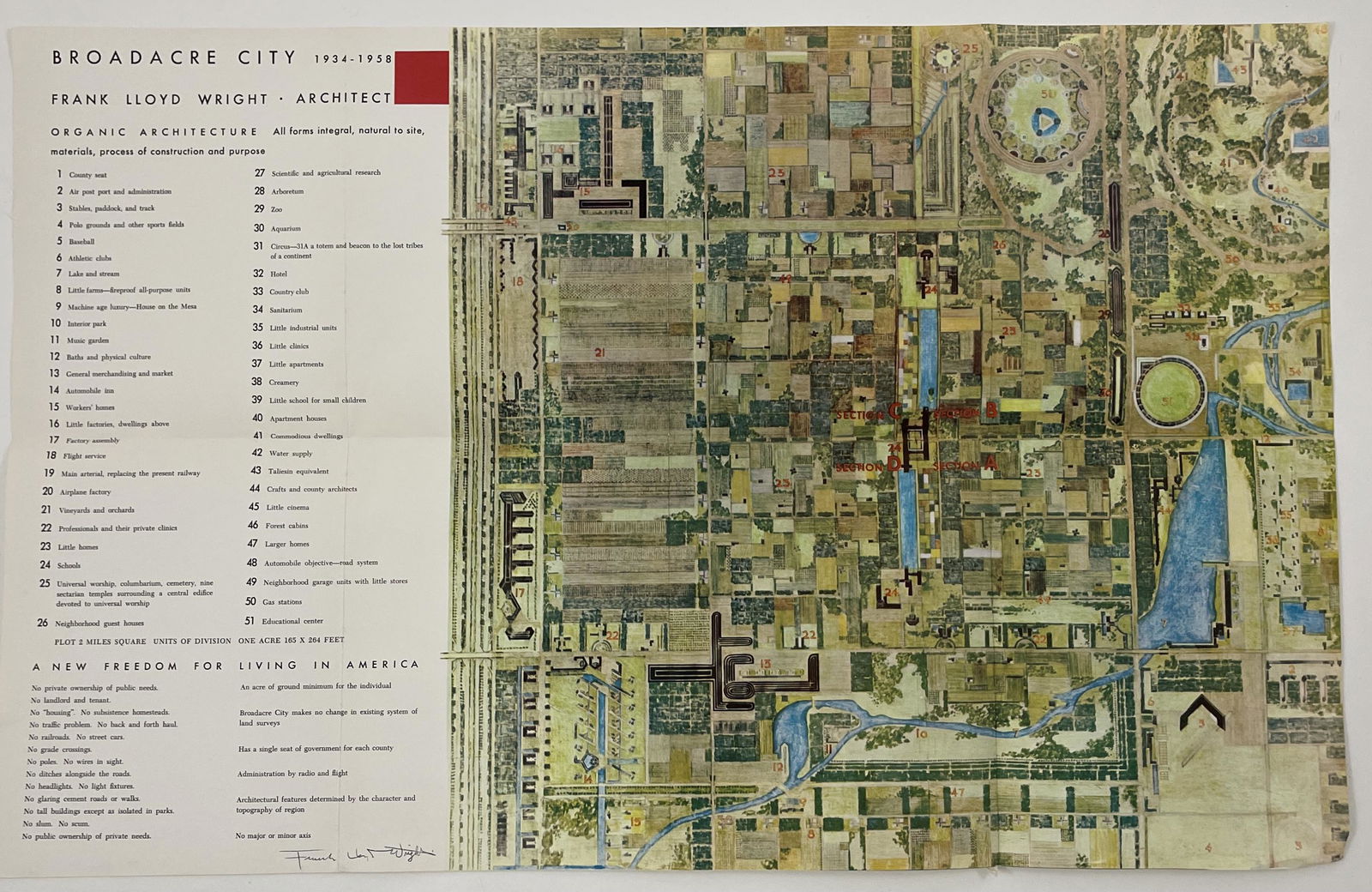 Frank Lloyd Wright (Architect) Hand Signed Lithograph (1 of 5)