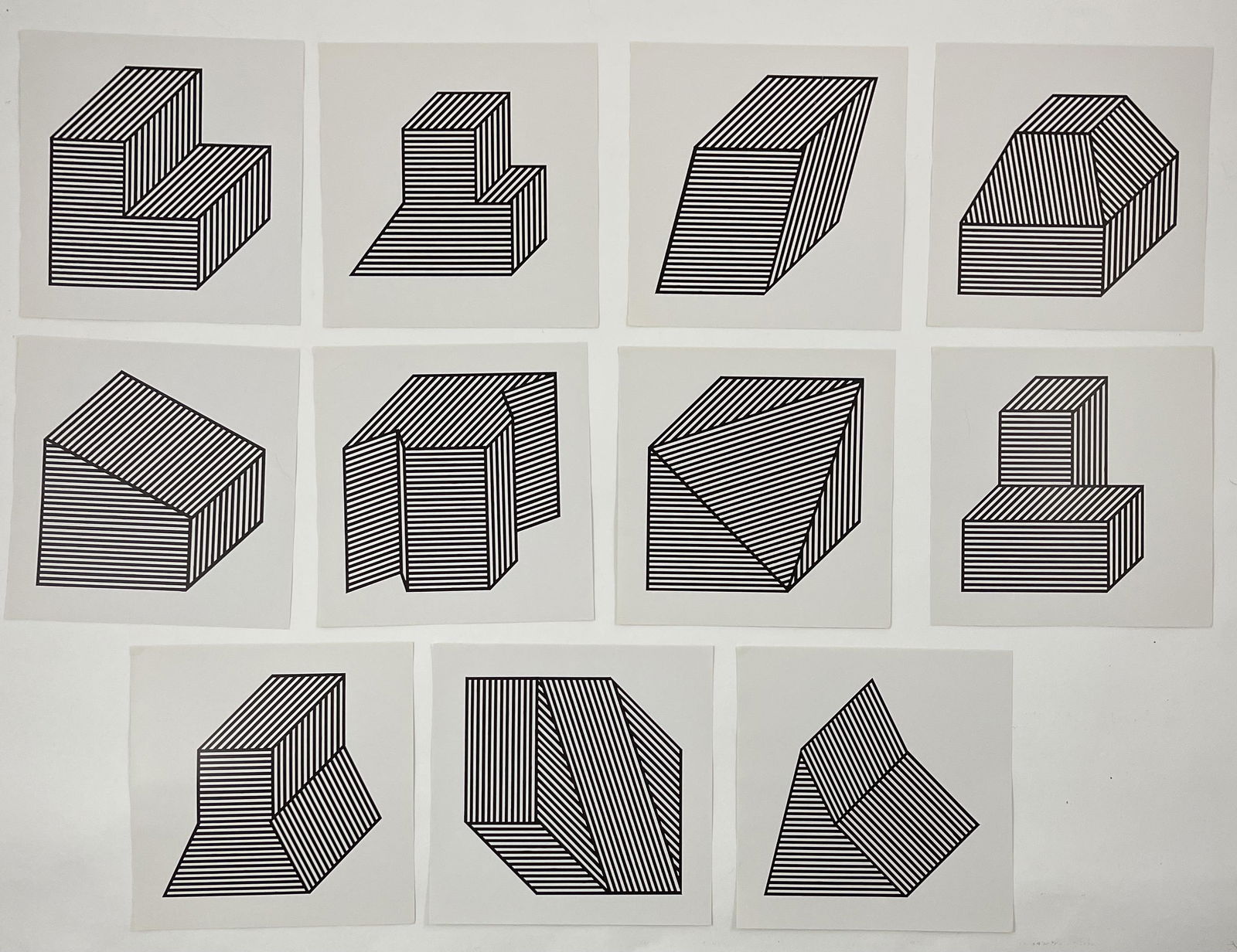 Lot of 11 1982 Sol Lewitt Offset Lithographs (1 of 12)