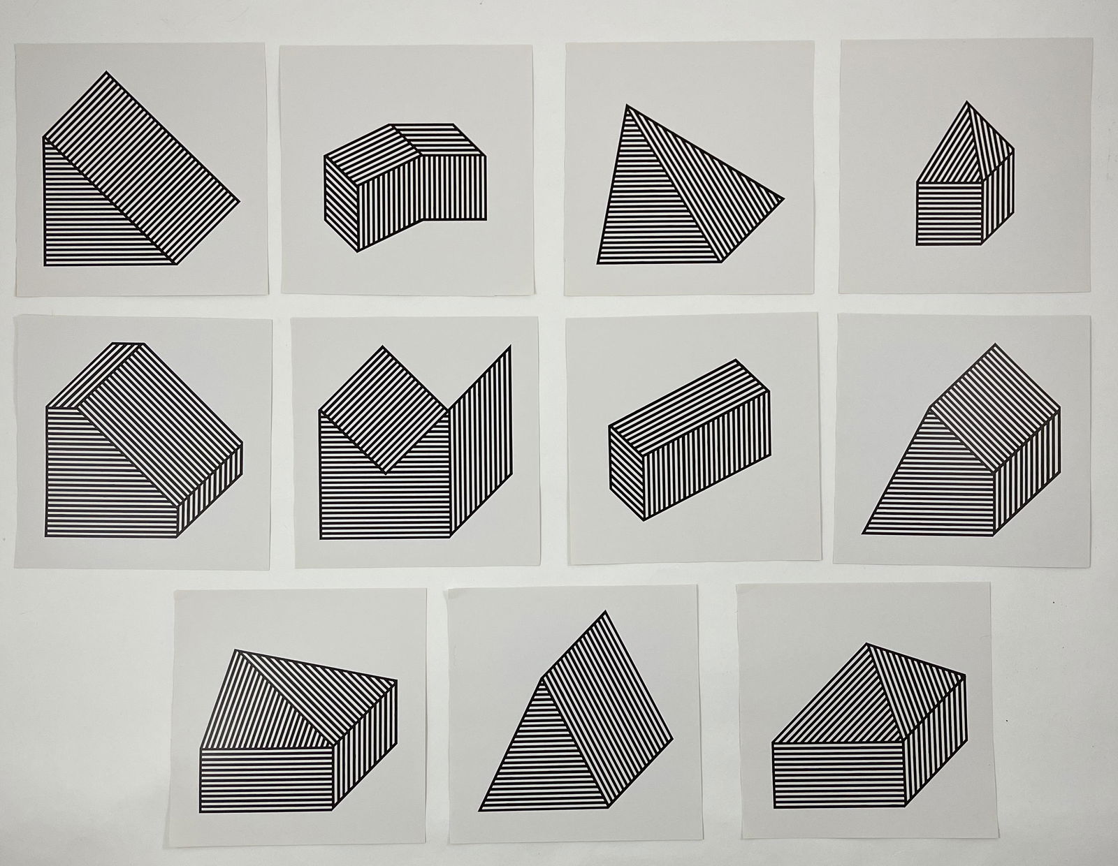 Lot of 11 1982 Sol Lewitt Offset Lithographs (1 of 12)