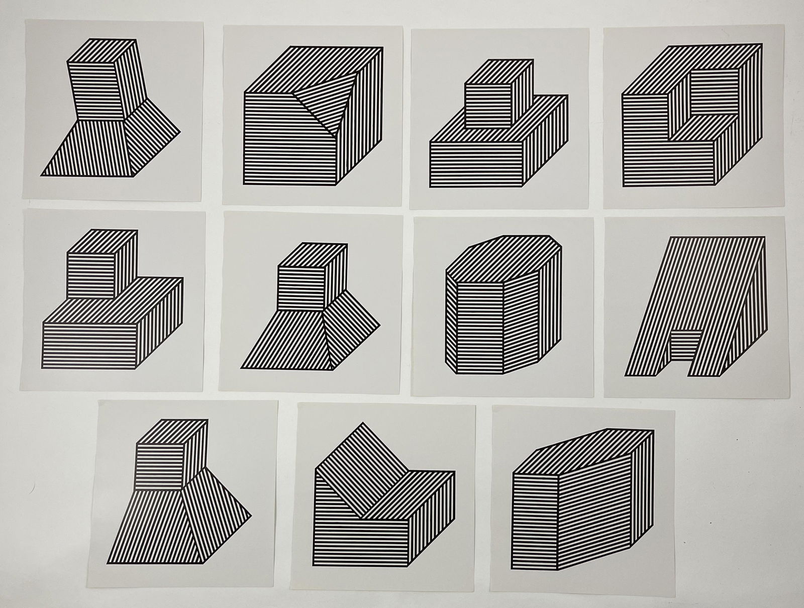 Lot of 11 1982 Sol Lewitt Offset Lithographs (1 of 12)