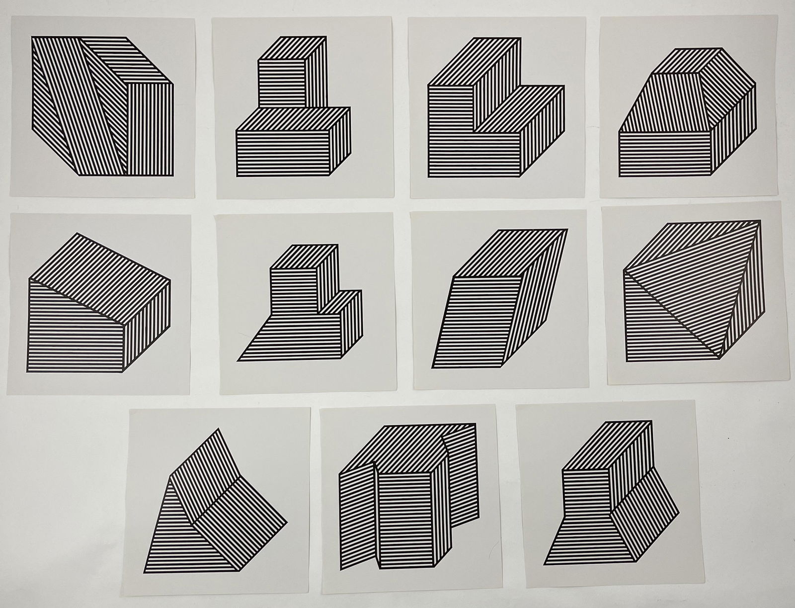 Lot of 11 1982 Sol Lewitt Offset Lithographs (1 of 12)