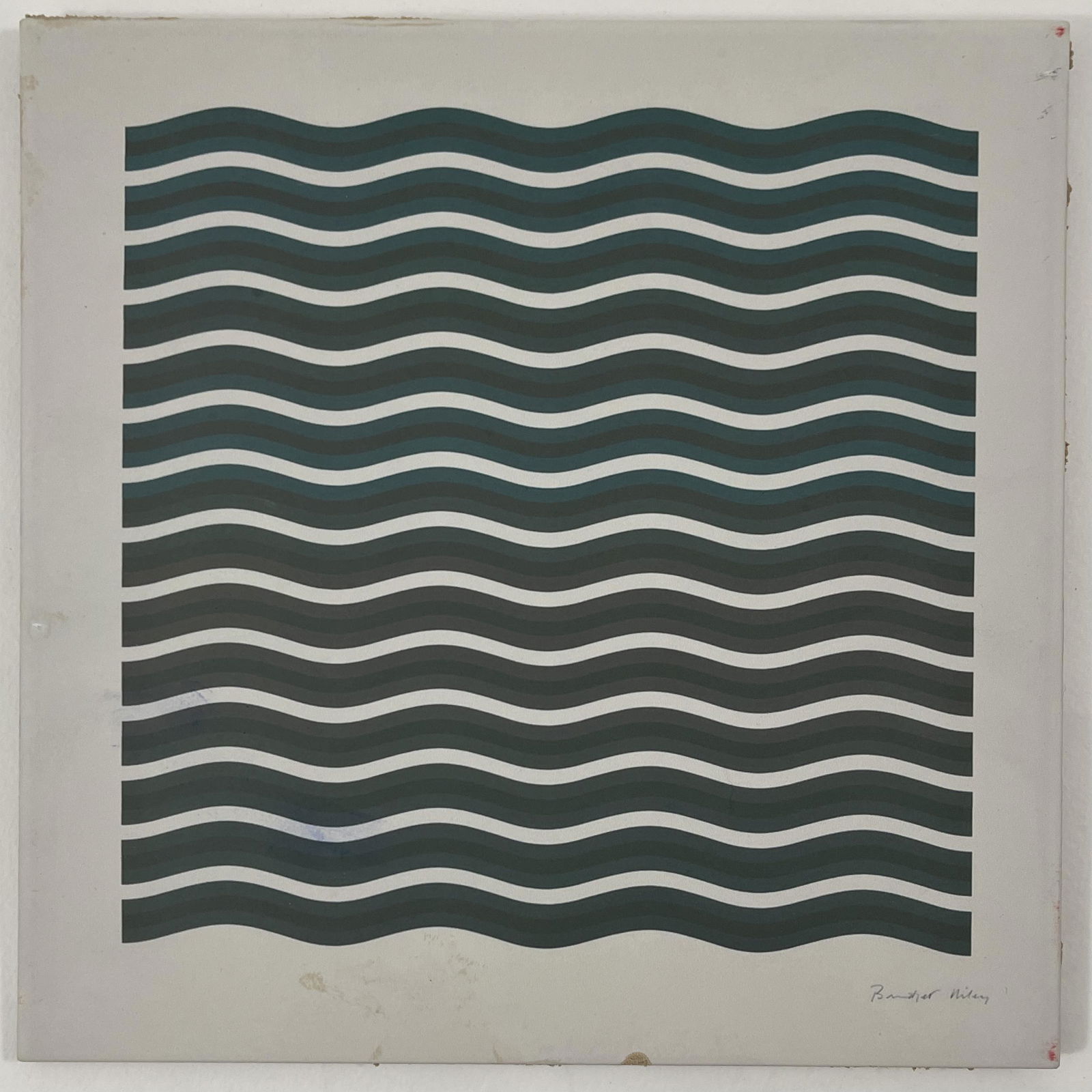 Bridget Riley - Coloured Greys - Ceramic Tile (1 of 5)