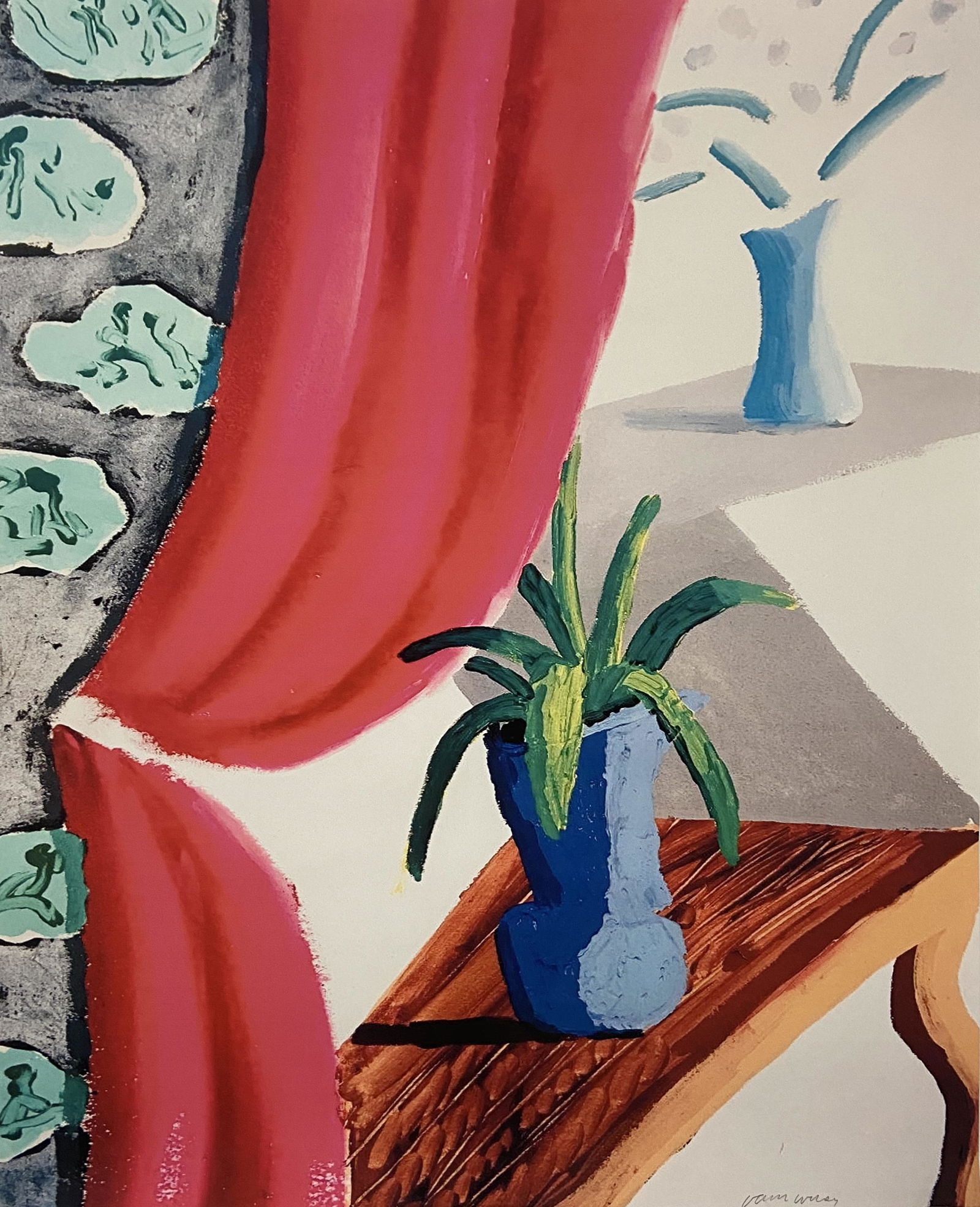 David Hockney (Plant) Signed Offset Litho (1 of 2)