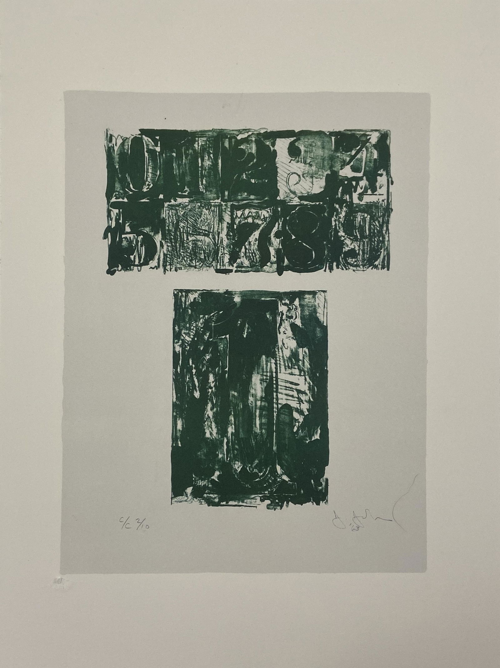 Jasper Johns (Untitled) Offset Lithograph in Colors (1 of 3)