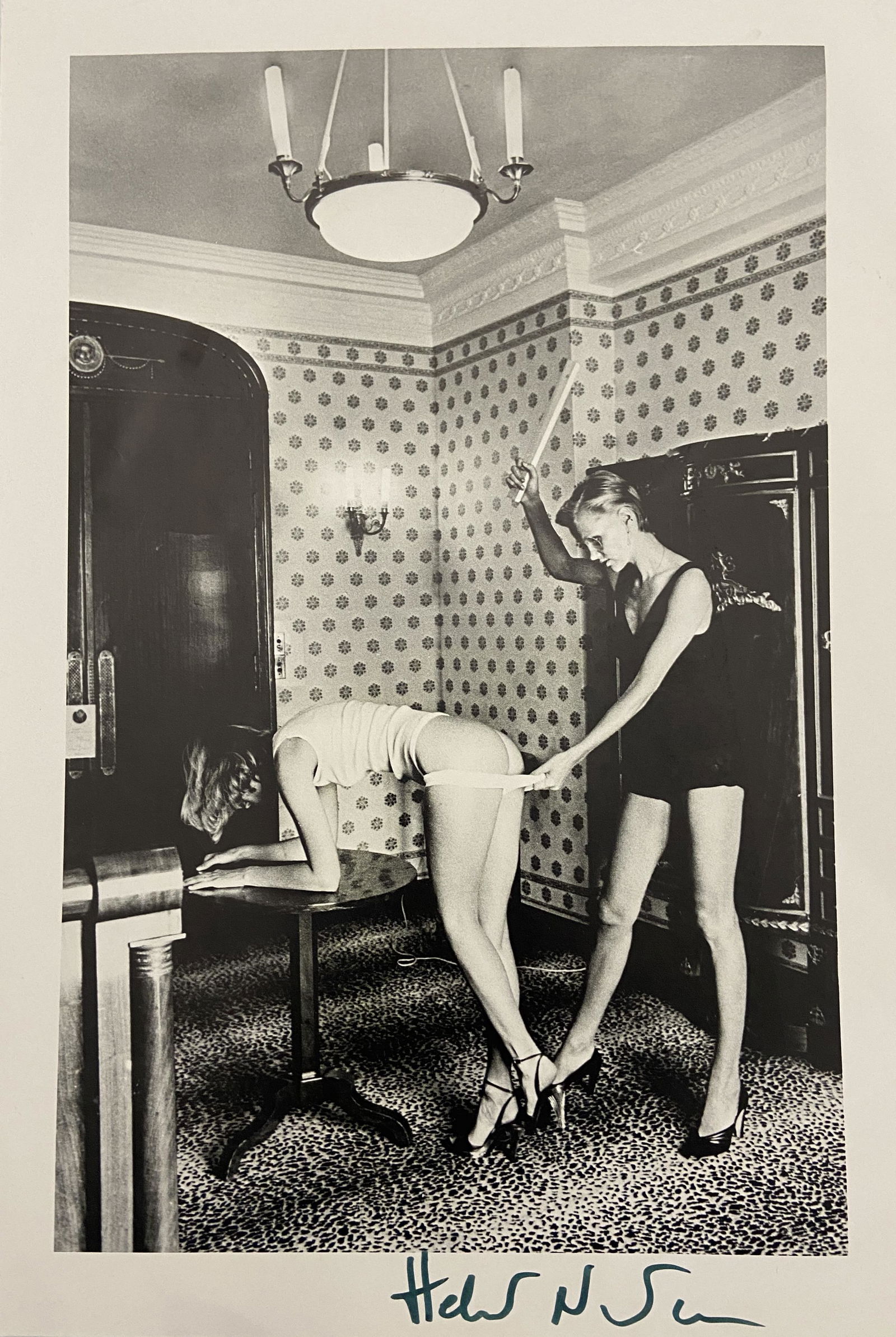Helmut Newton Signed Black and White Print on Paper (1 of 3)