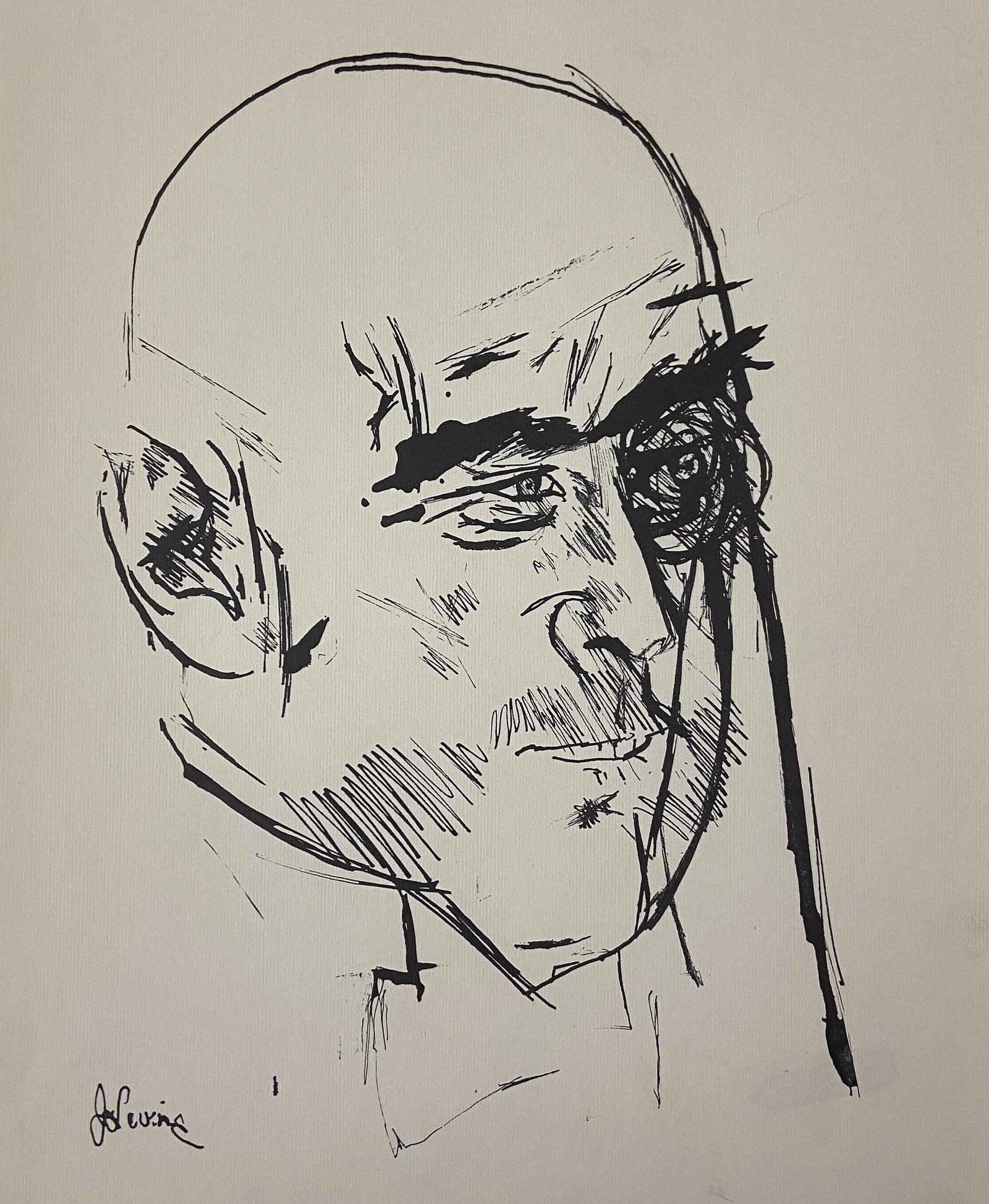 Jack Levine - Lithograph on Paper: JACK LEVINE(1915-2010) Lithograph on paper 11 x 13.5 inches