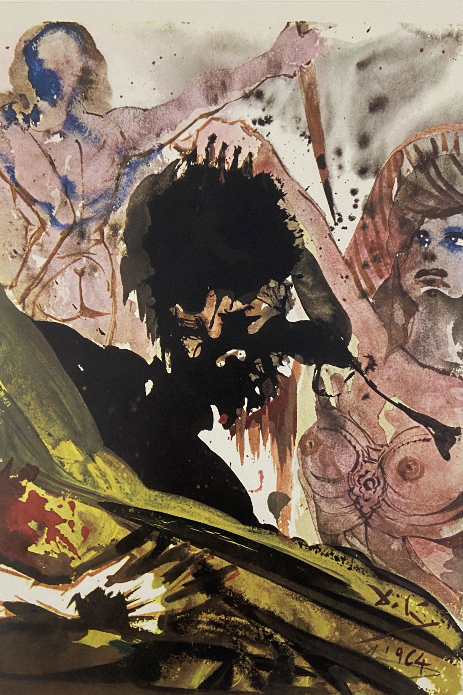 Salvador Dali Colored Print Out of Jerusalem Bible (1 of 2)