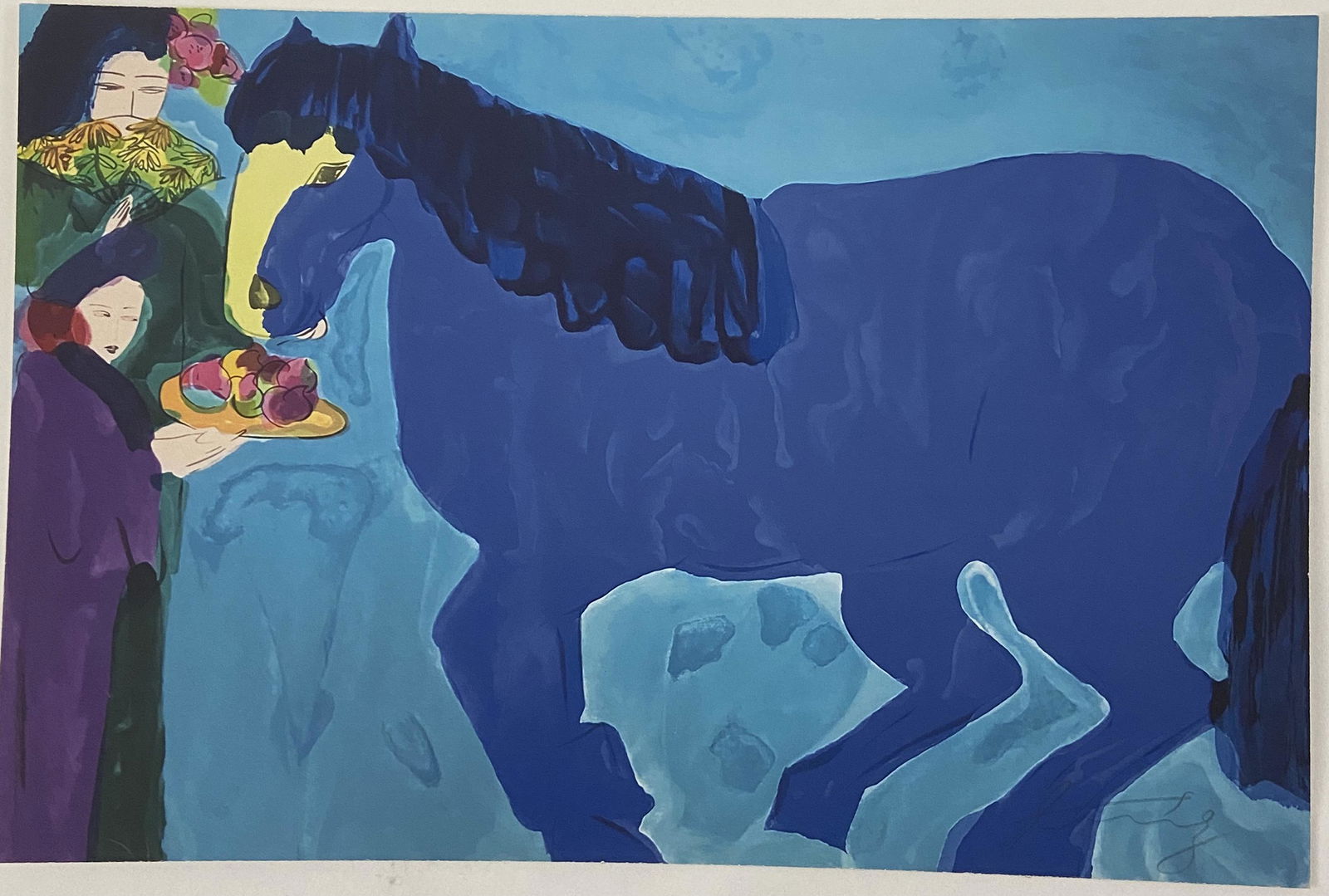 Walasse Ting (Horse) Hand Signed Offset Litho (1 of 3)