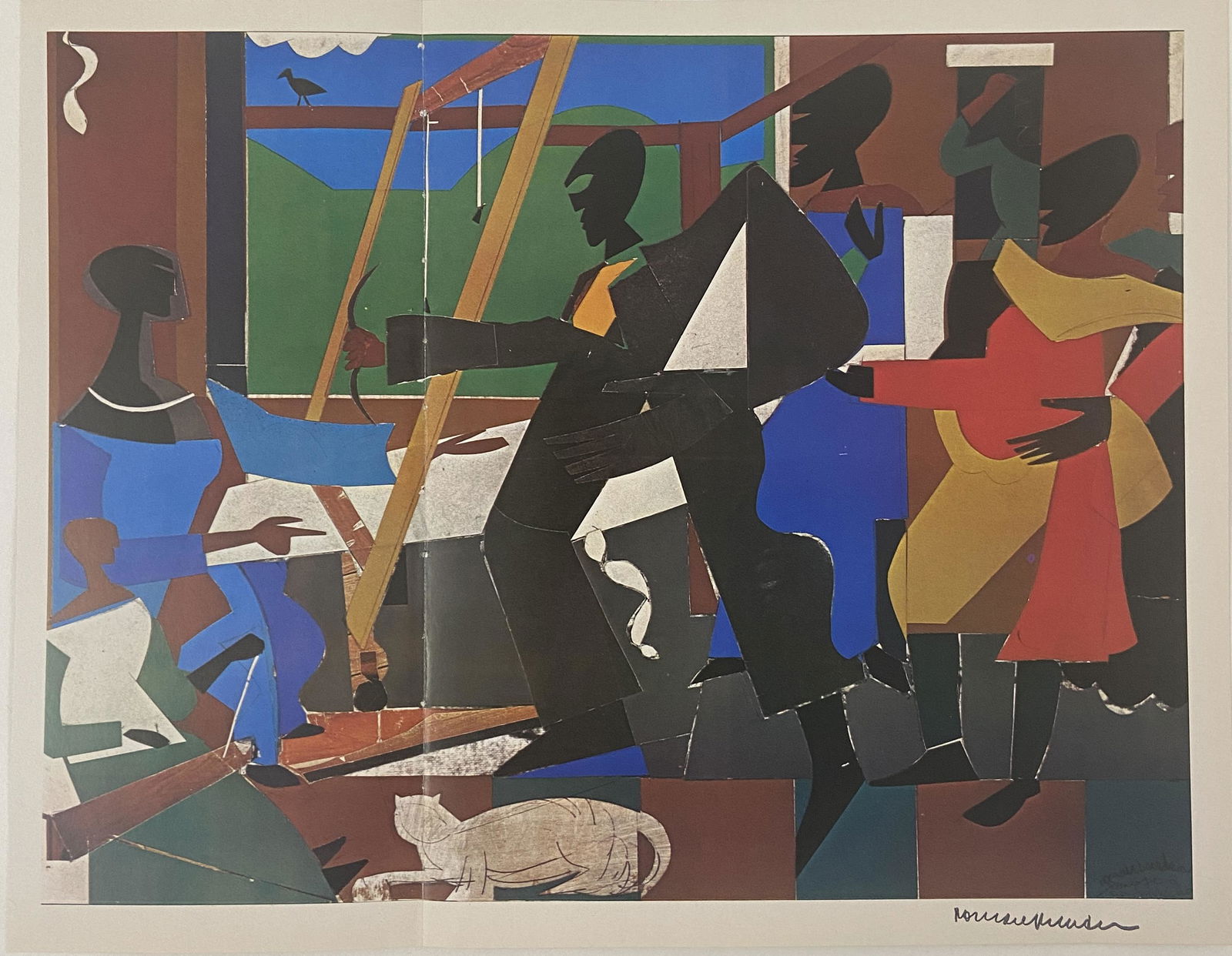 Romare Bearden Pencil Signed Offset Lithograph (1 of 3)