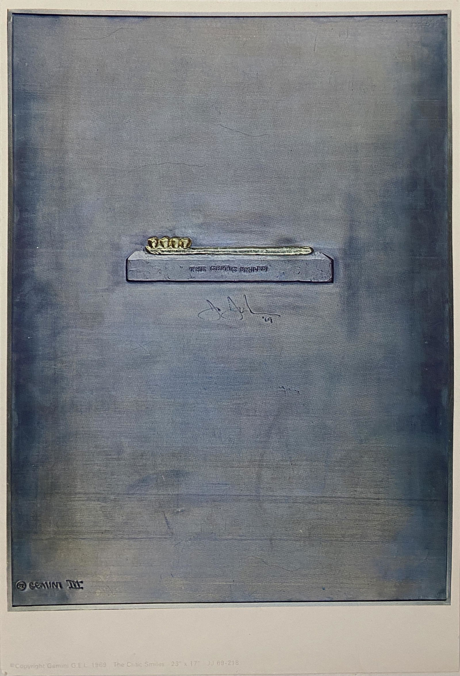 Jasper Johns - The Critic Smiles, 1969 (Gemini G.E.L.) (1 of 4)