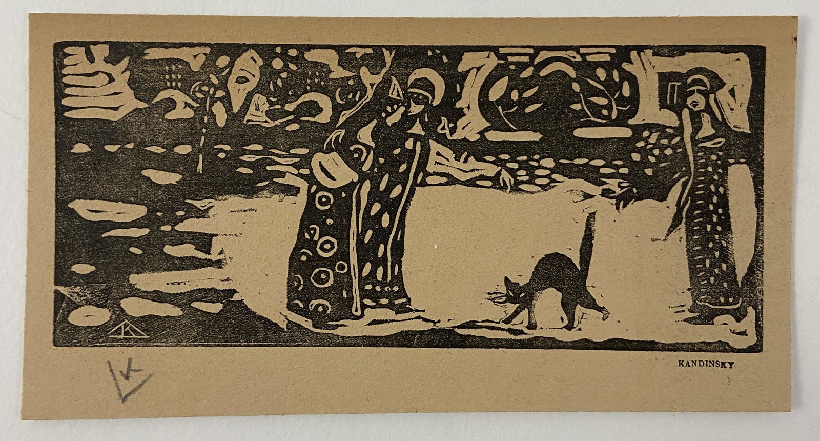 Wassily Kandinsky (Untitled) Woodcut Pencil Signed (1 of 4)