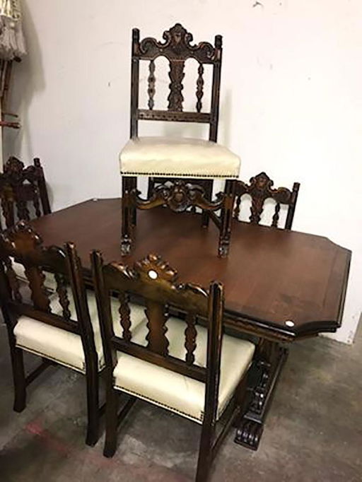 Vintage Berkey Walnut Dining Room Suite