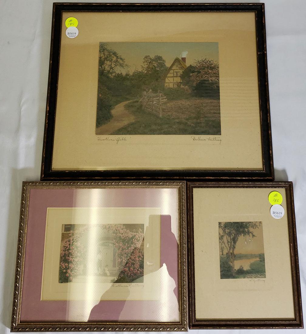 Three Wallace Nutting signed Prints