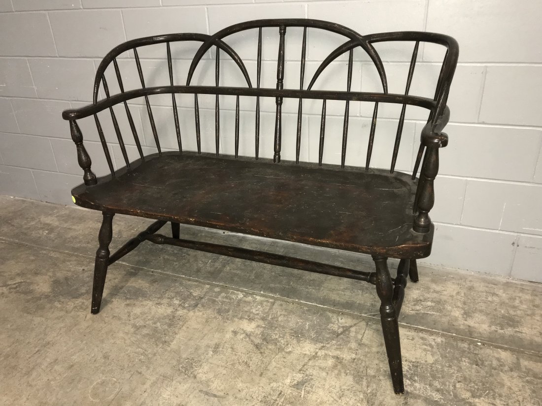Theodore Alexander 1783 Hoop Back Bench: Theodore Alexander 1783 Hoop Back Bench measures 46" wide by 39" tall.