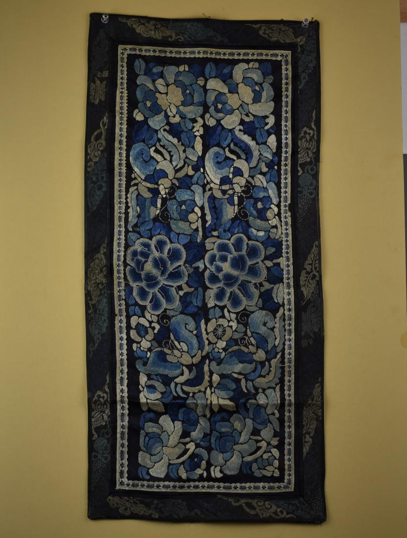 CHINESE QING DYNASTY FORBIDDEN STITCH TEXTILE (1 of 6)