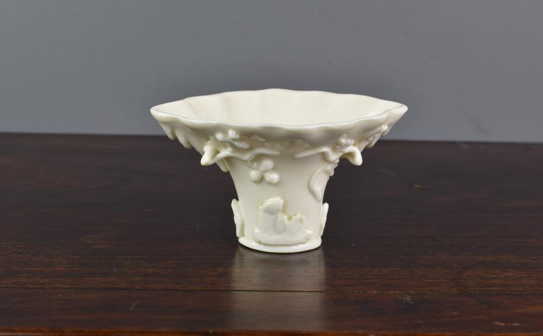 CHINESE LARGE KANGXI BLANC DE CHINE LIBATION CUP (1 of 9)