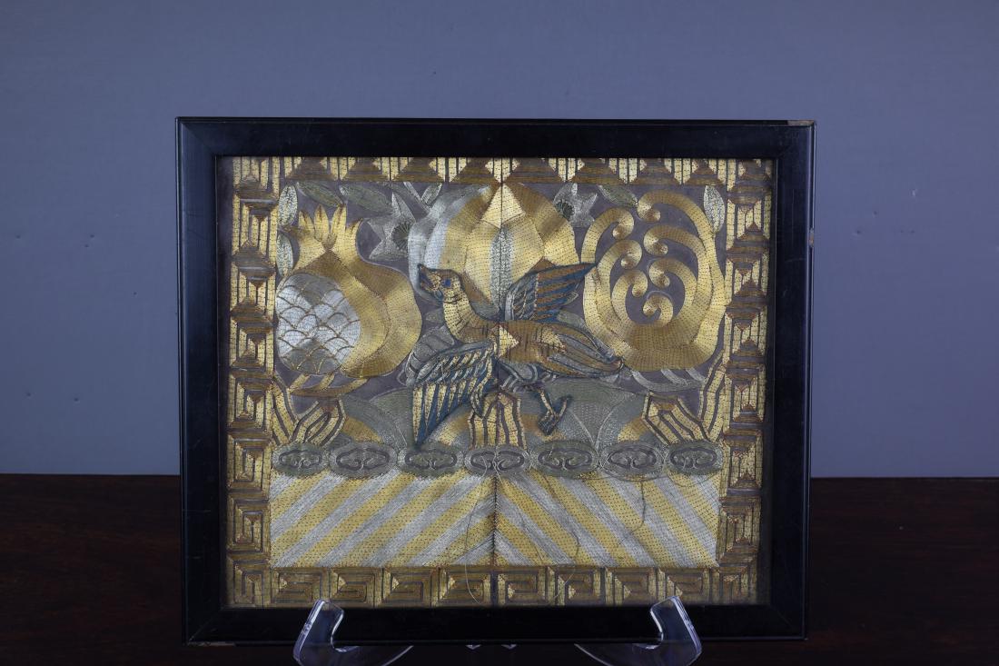 RARE CHINESE ANTIQUE GOLD AND SILVER RANK BADGE (1 of 8)