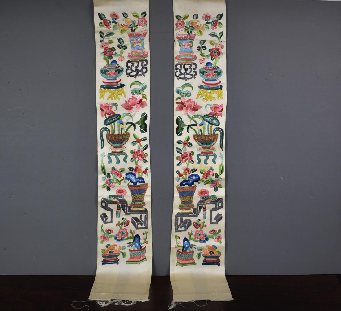 Important Chinese Qing Dynasty Textile Sleeves (1 of 8)