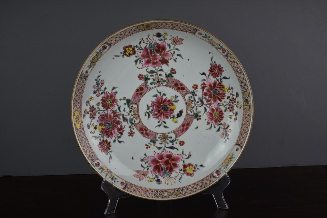 CHINESE YONGZHENG PERIOD FAMILLE ROSE CHARGER (1 of 8)