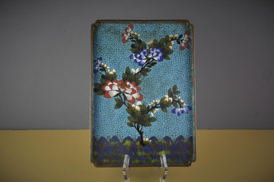 Chinese Antique Bronze Cloisonne Tray (1 of 8)