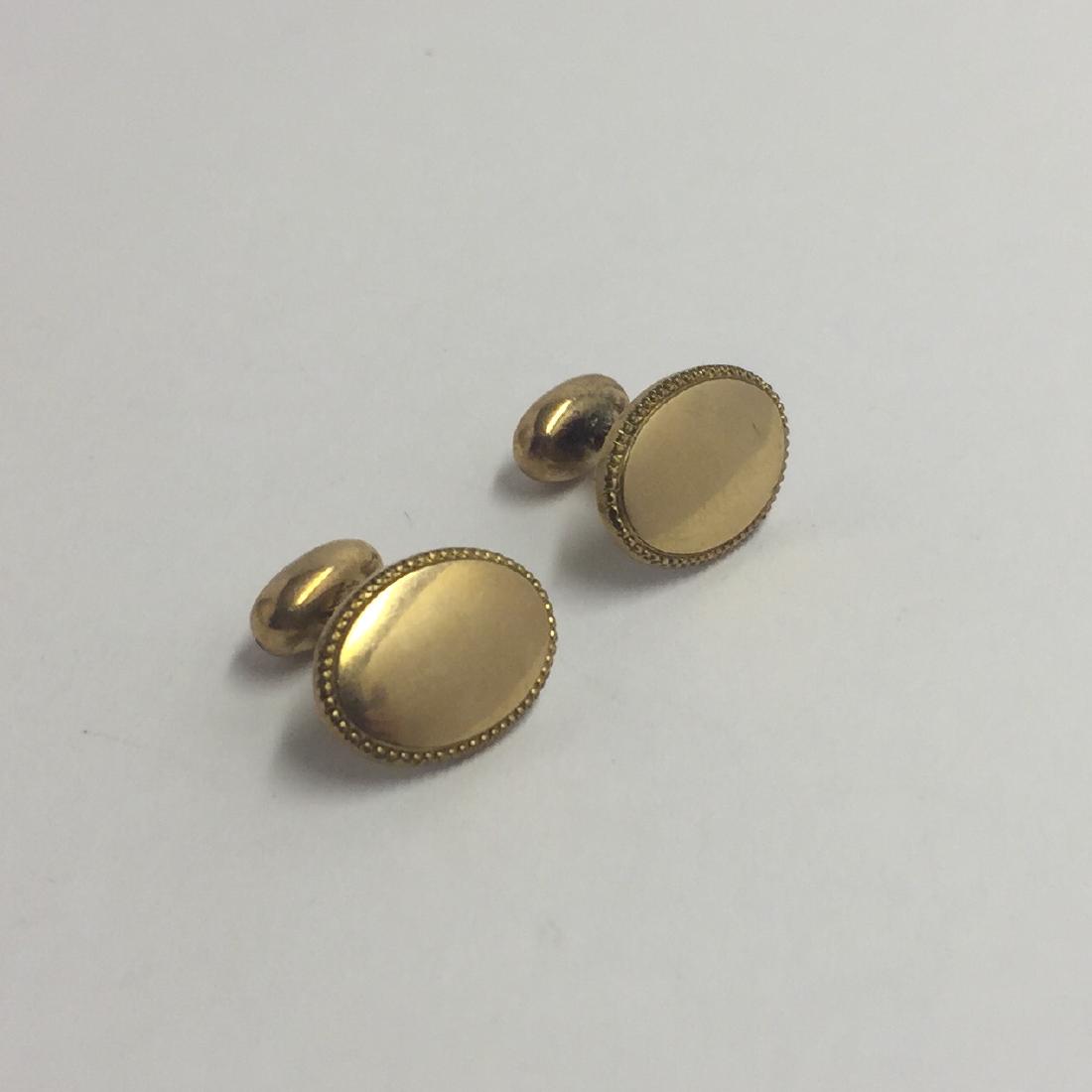 Victorian 14k gold shell cufflinks set #552 (1 of 3)