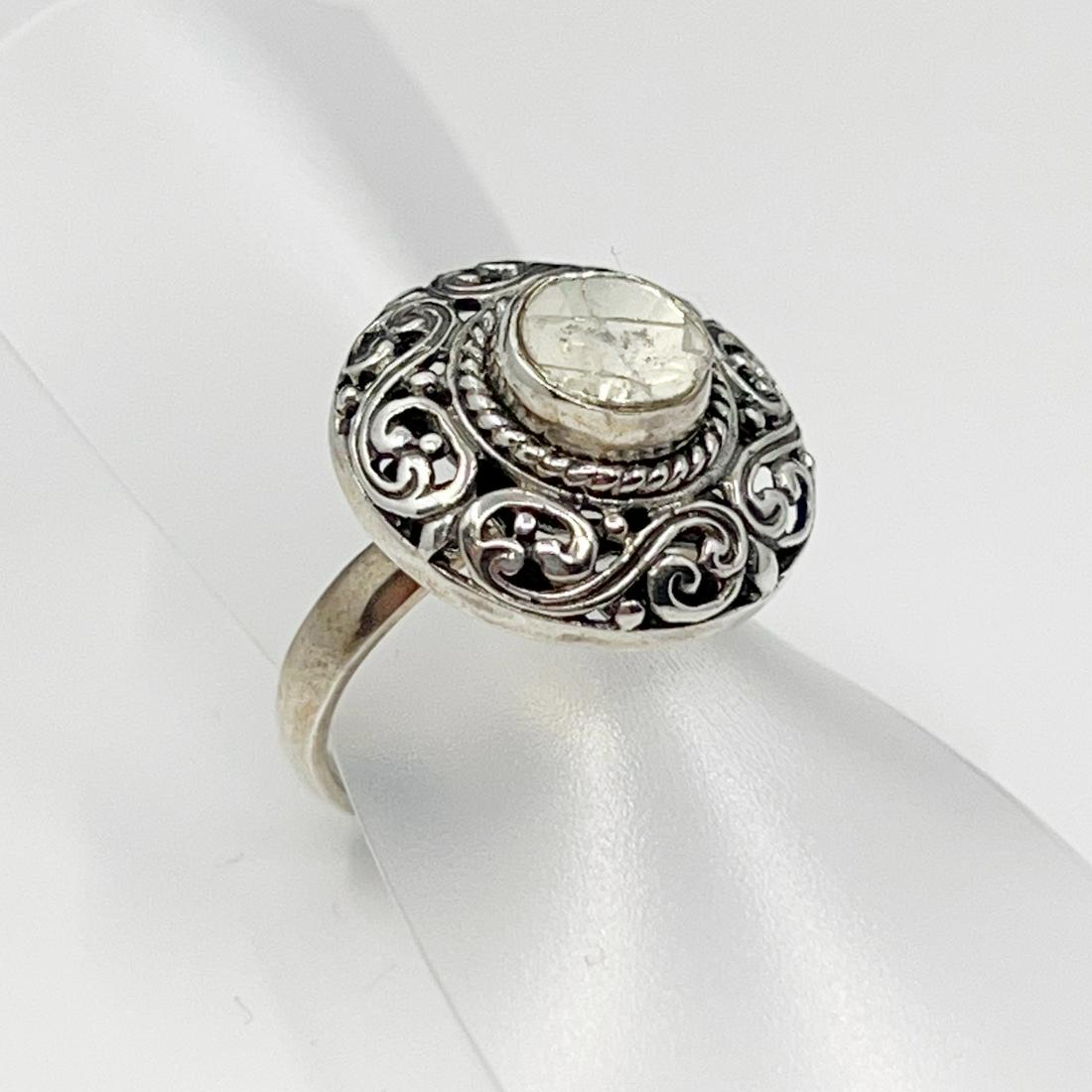 Sterling Silver polki Diamond ring (1 of 5)