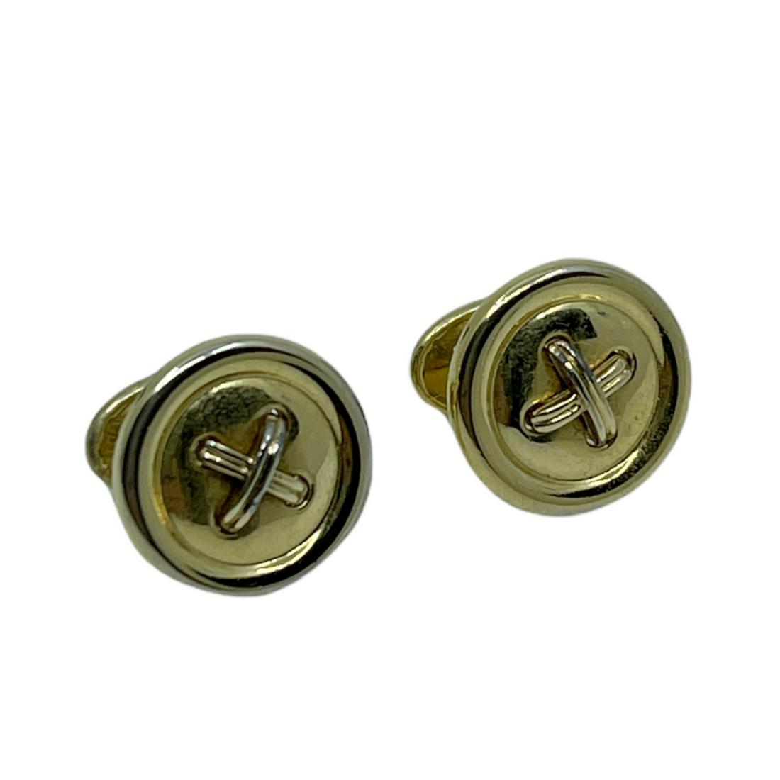 18k gold filled button cufflinks (1 of 2)