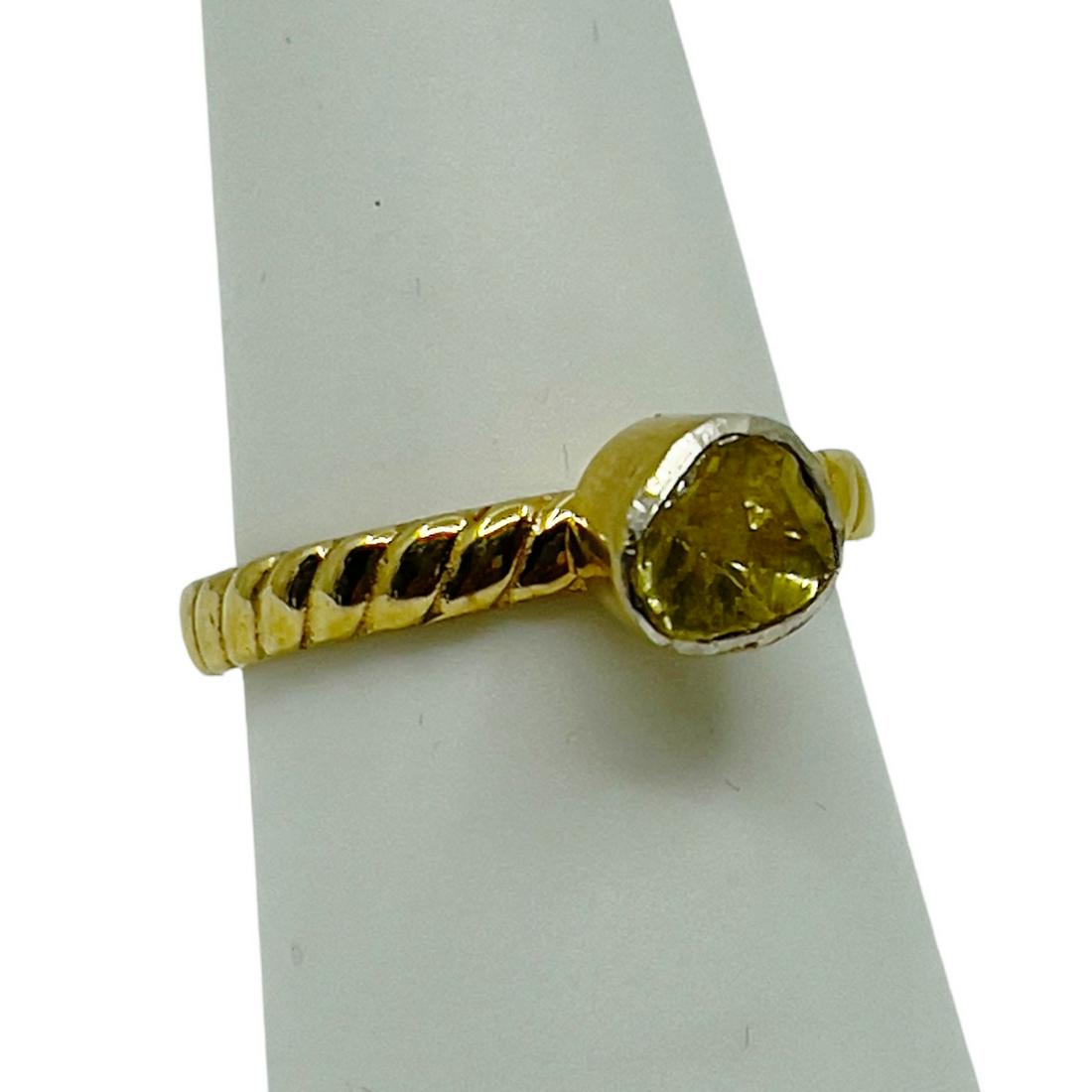 Vermeil gold Sterling Silver Diamond Ring (1 of 4)