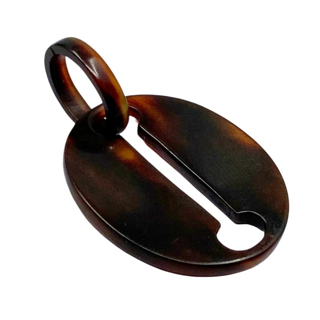 Art Deco tortoise shell mariner link pendant (1 of 2)