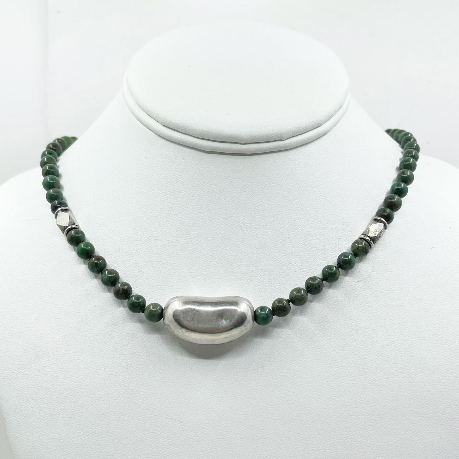 sterling silver turquoise bead necklace (1 of 3)