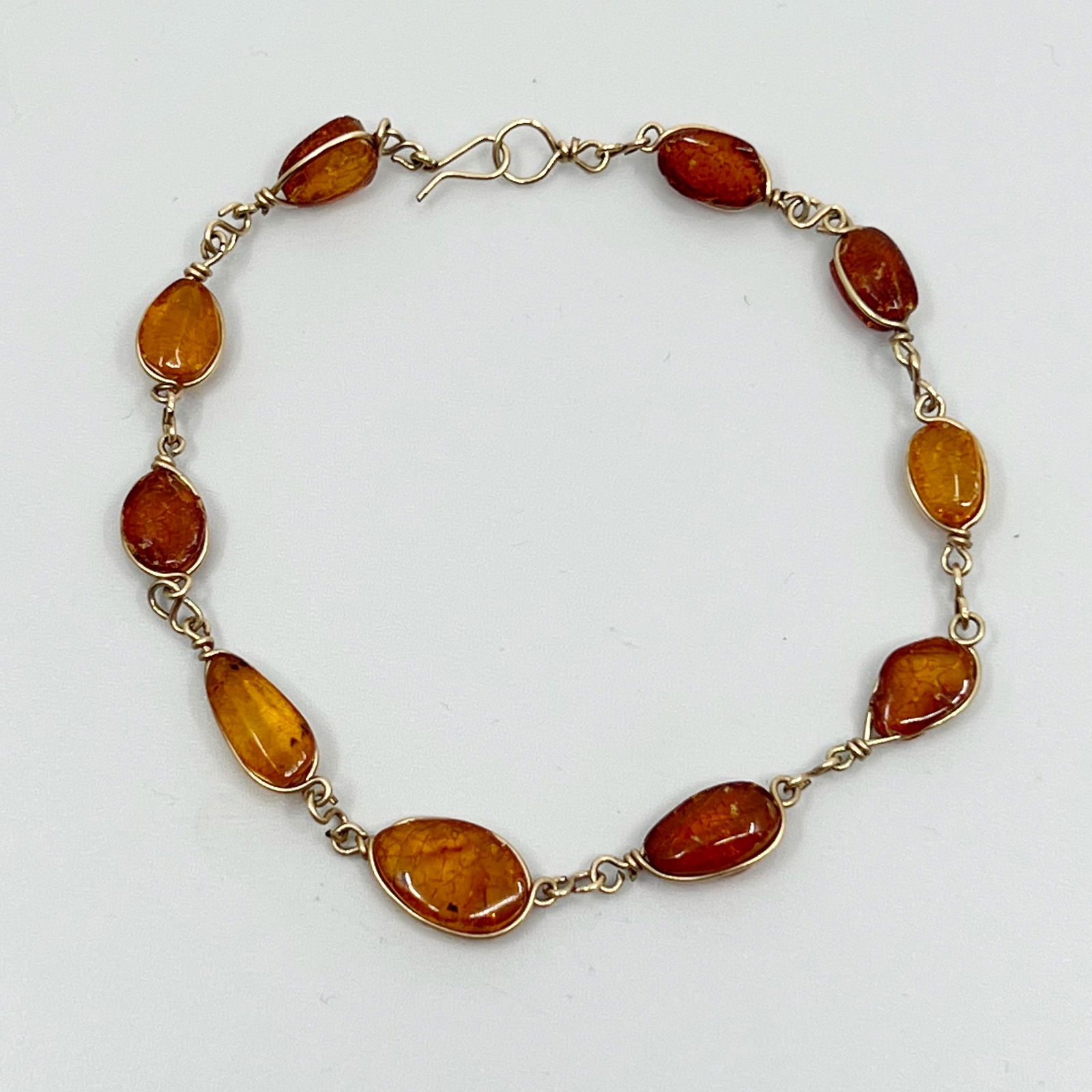 Gold filled baltic amber bead bracelet (1 of 3)