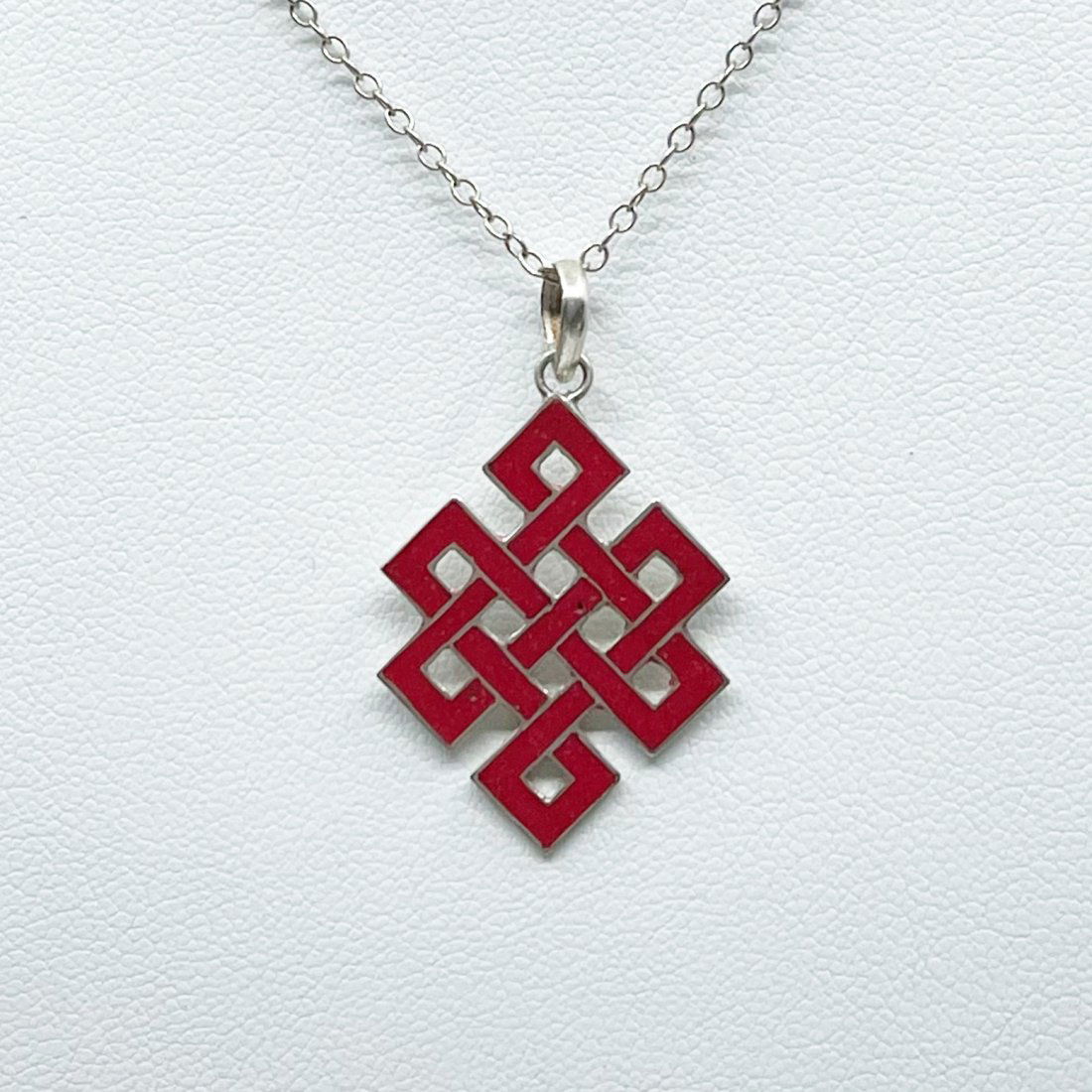 sterling silver Celtic knot enamel pendant (1 of 2)