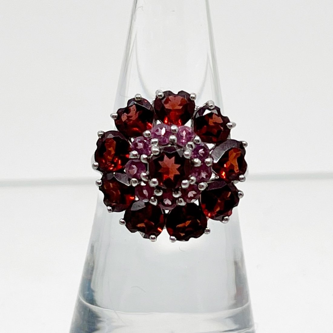 Sterling silver garnet ring (1 of 4)