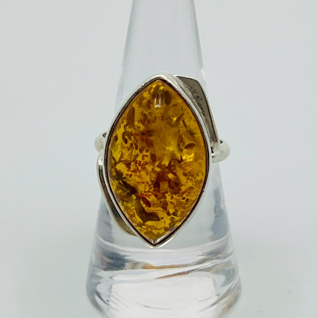 sterling silver baltic amber ring (1 of 2)