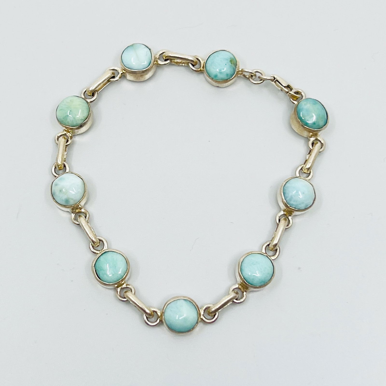Sterling silver Larimar bracelet (1 of 3)